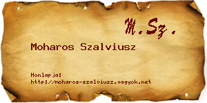 Moharos Szalviusz névjegykártya
